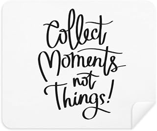 Collect Moments Not Things Quote Cleaning Cloth Screen Cleaner 2pcs Suede Fabric