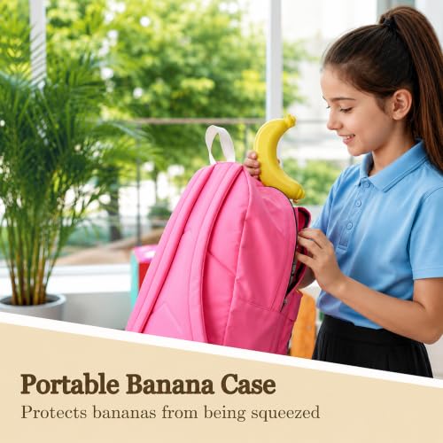 Image of VGRASSP Pack of 4 Banana Storage Case For Kids - Banana Box For School And Outdoor - Color As Per Stock