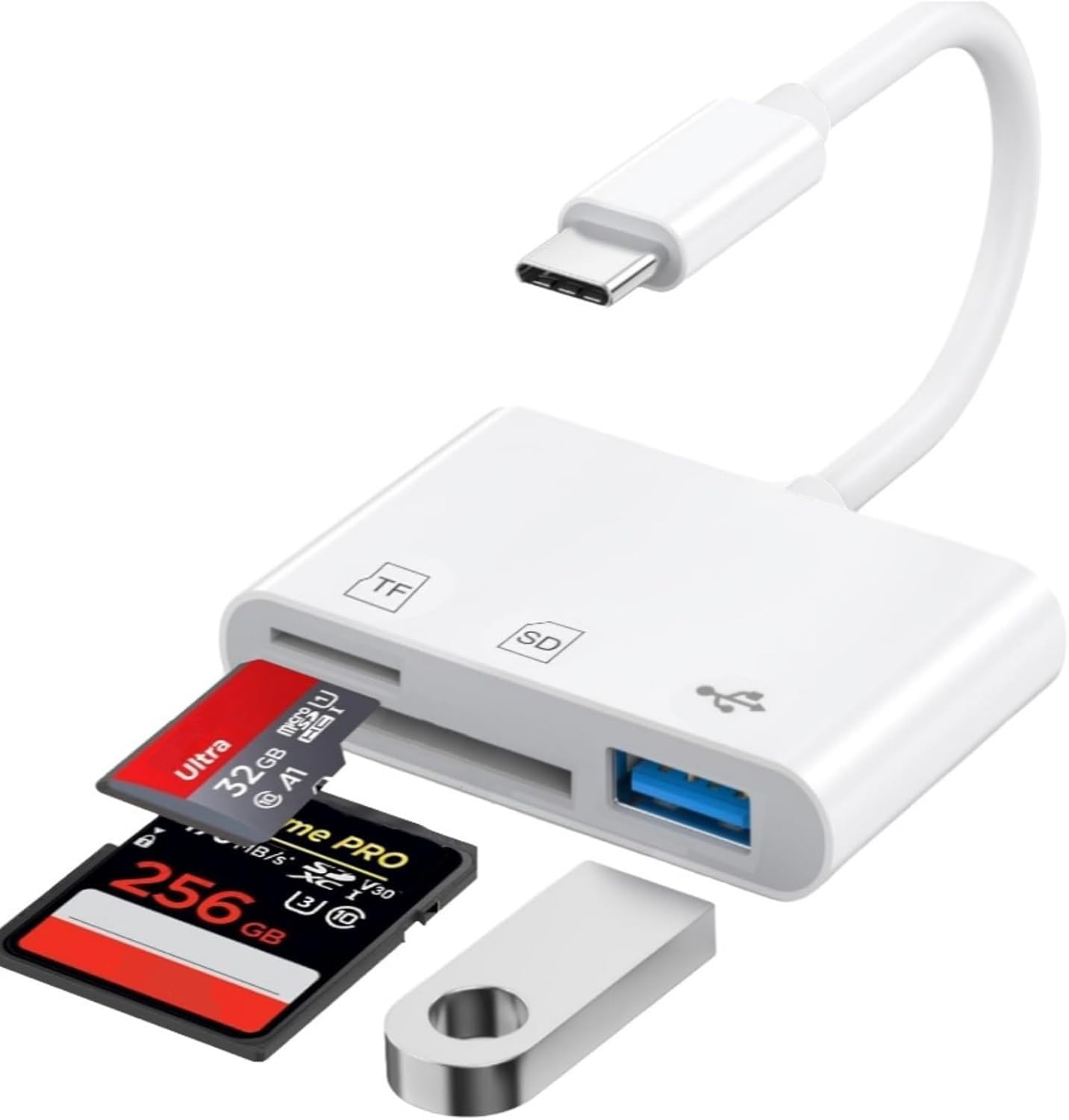 USB C SD Card Reader for iPhone 15, USB C to Micro SD Memory Card Adapter with Dual Slots & USB Port, Type C Camera Card Reader for iPad/Mac Pro/Air/Laptop and More USB C Devices-picture-35
