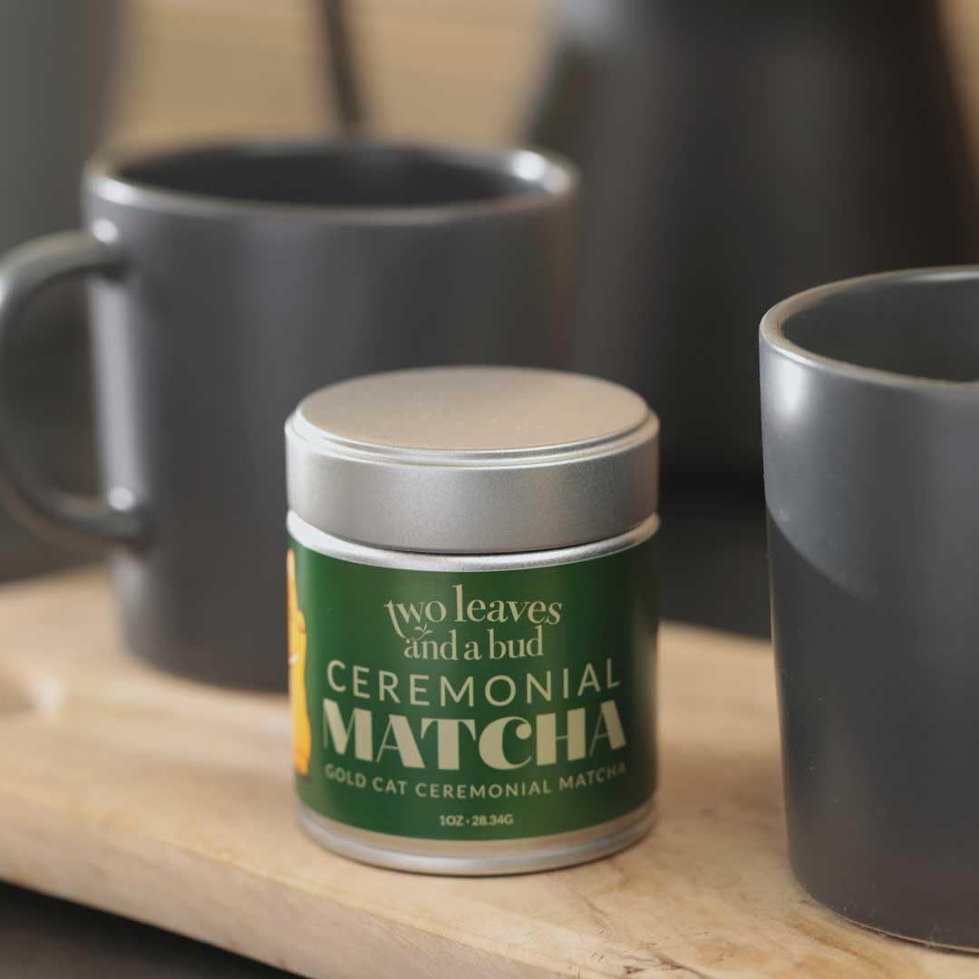 Two Leaves and a Bud Organic Ceremonial Matcha Green Tea 18 Servings 100 Japanese Matcha powder 1oz Tin — view 4