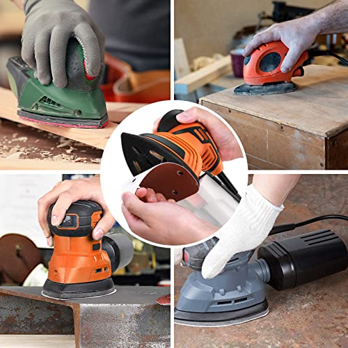 60Pcs Mouse Detail Sander Sandpaper 80 Grits, Airic 5.5Inch X 3.5Inch Palm Mouse Sander Sandpaper 5 Hole, 140Mm Sandpaper For Mouse Sander,14090Mm80 #TOP5