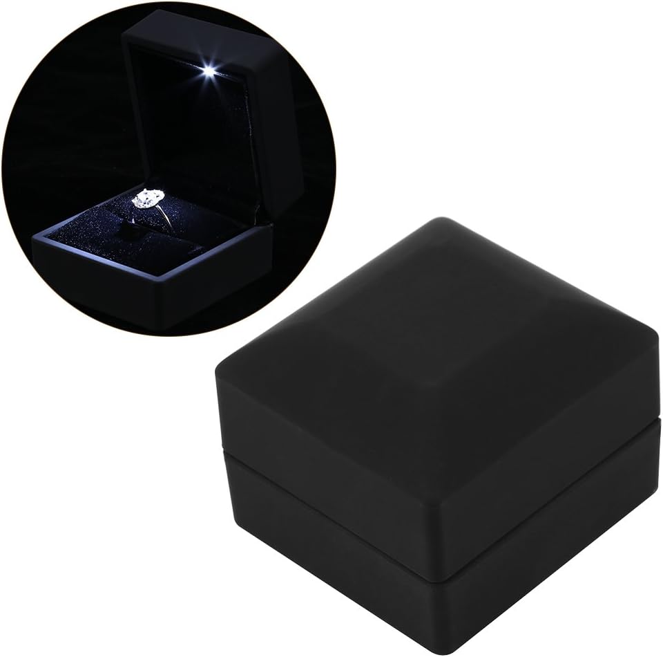 4 Types Bracelet/Necklace/Pendant/Ring Box with LED Light Display Box Jewellery Storage Box Boîte À Bague