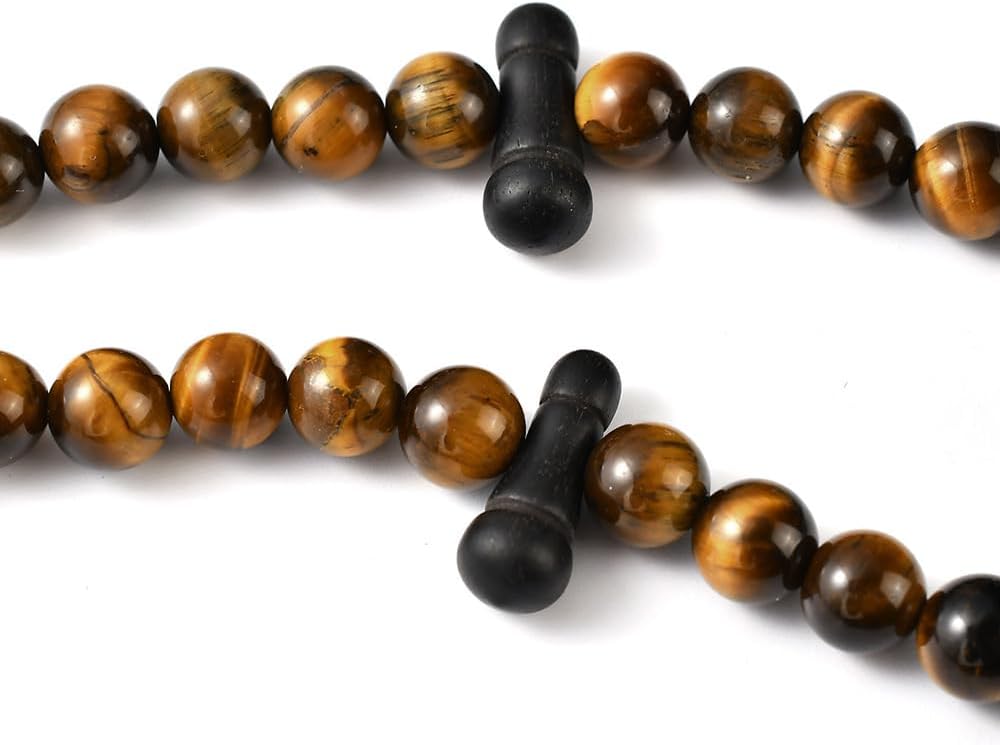 Tasbih Prayer Beads 99 Tiger Eye Stone 08 mm, Muslim Prayer Beads, Rosary, Masbaha Finger Counter, Zikr, Dhikr, Subha, Chapelet, Sibha, Islamic Misbaha, Handmade Tasbeeh