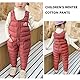 SEAUR Baby Schneehose Winddicht Daunenhose Dick Warm Winterhose Winddicht Skihose Kleinkind Winter Outdoorhose - Rose Rot - Gr. 92/98