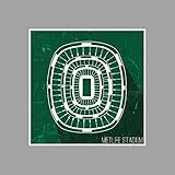 MetLife Stadium - Football Seating Map - 36x36 Matte Poster Print Wall Art