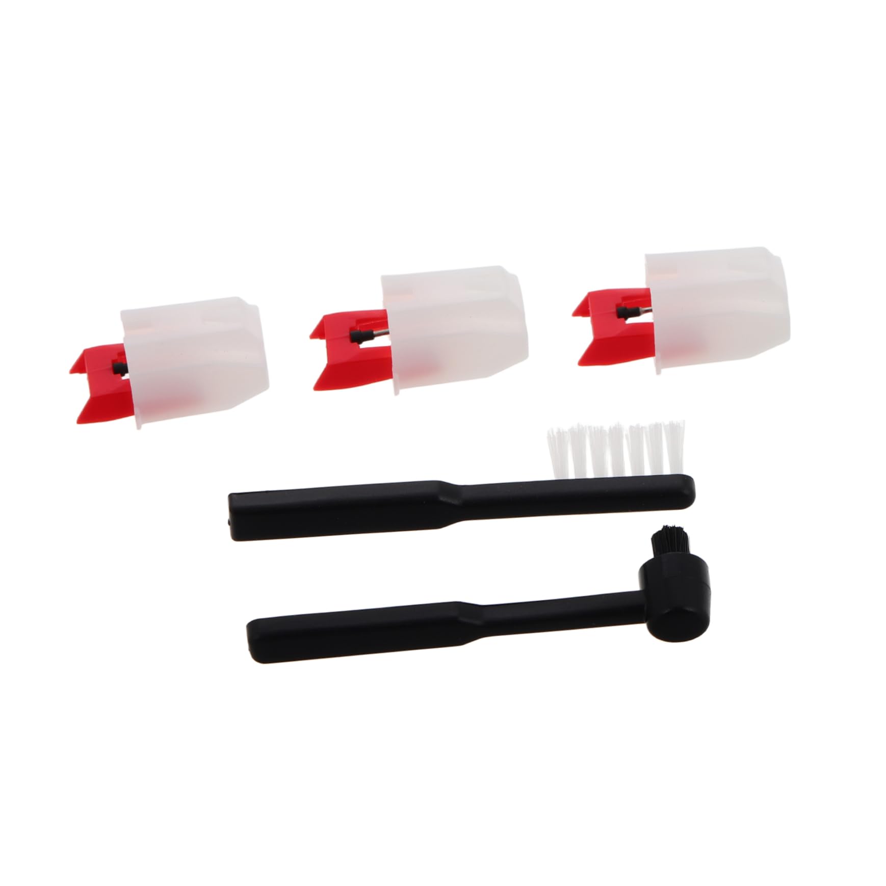 NOLITOY Vinyl Cleaning Brush Stylus Brush for Needles Record Player Cleaning Kit Metal Turntable Accessory Vintage Phonograph Needle Set