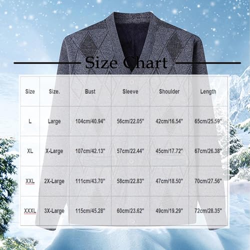 Men's Fleece Lined Cardigan Sweater Long Sleeve Casual V Neck Thermal Thick Button Down Knitted Sweaters with Pockets3