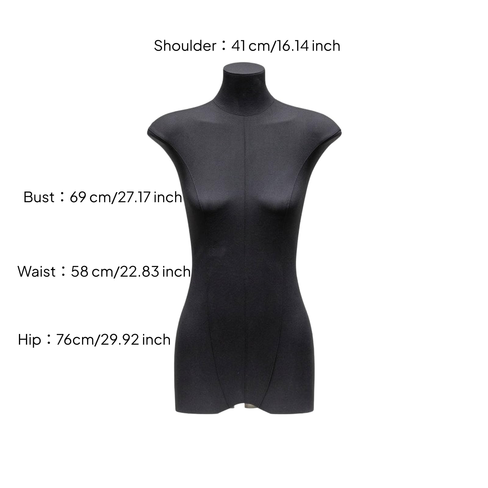 Busto Manichino Donna Leggero Busto da Donna Stabile Manichino da Vetrina per Negozianti, Sarti, Negozio di Abbigliamento
