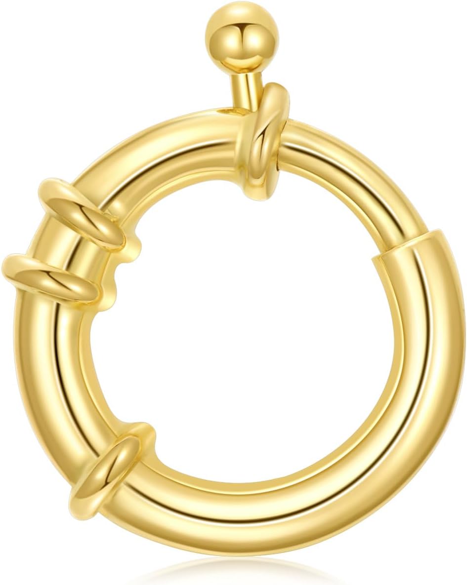 14K Yellow Gold Clasp for DIY Necklace Bracelet Jewelry Making, Lobster Clasp Extender Necklace Clasp Connector Bracelet Extension(Style 10)