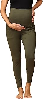 The Mom Store Comfy Maternity Leggings | Comfortable | Soft | Pre and Post Pregnancy | Comfort Stretch Pregnancy Leggings for Women