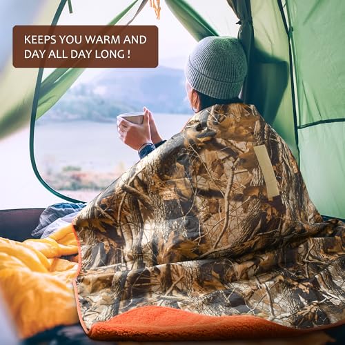 Image of Tirrinia Large Waterproof Outdoor Blanket, Soft Warm Windproof Stadium Blanket with Sherpa Fleece and Foldable for Outdoor Sport, Baseball, Football, Beach, Concerts, Car