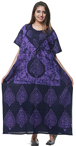 Image of Cotton Kaftan Dress Maxi Long Tunic Batik One Size