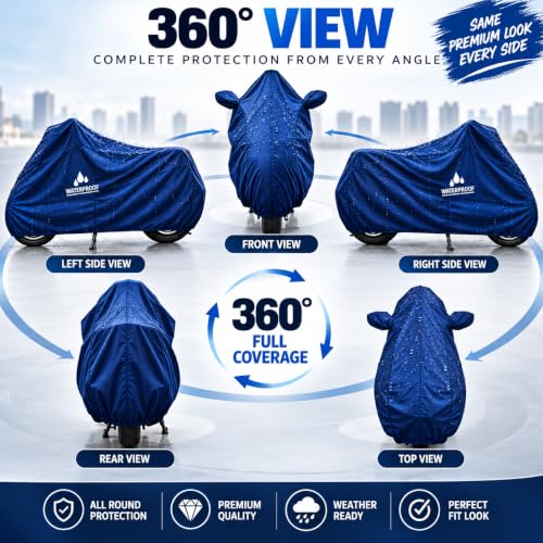 Generic Magic Waterproof Bike Cover for Honda Activa 110, Blue - Image 6