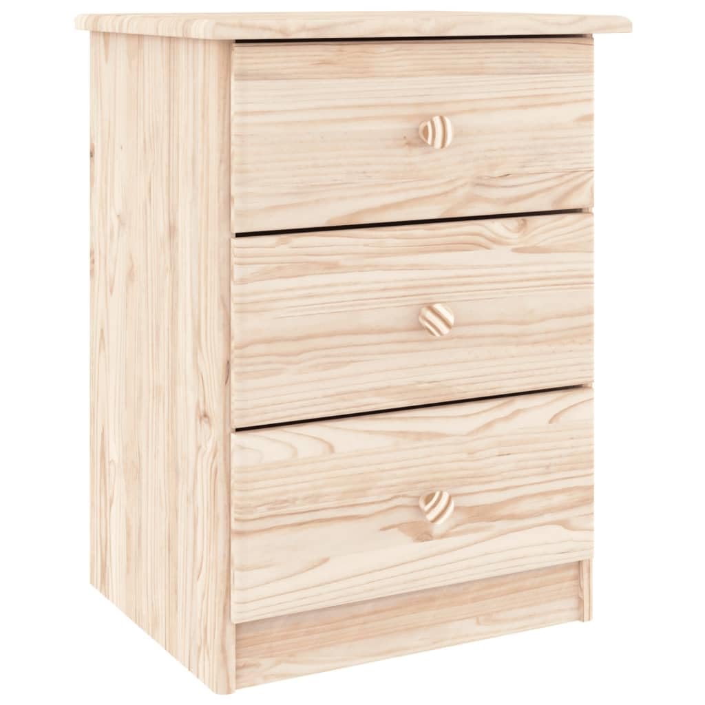 Table de chevet gain de place en pin massif pour optimiser le rangement de votre lit avec tiroir