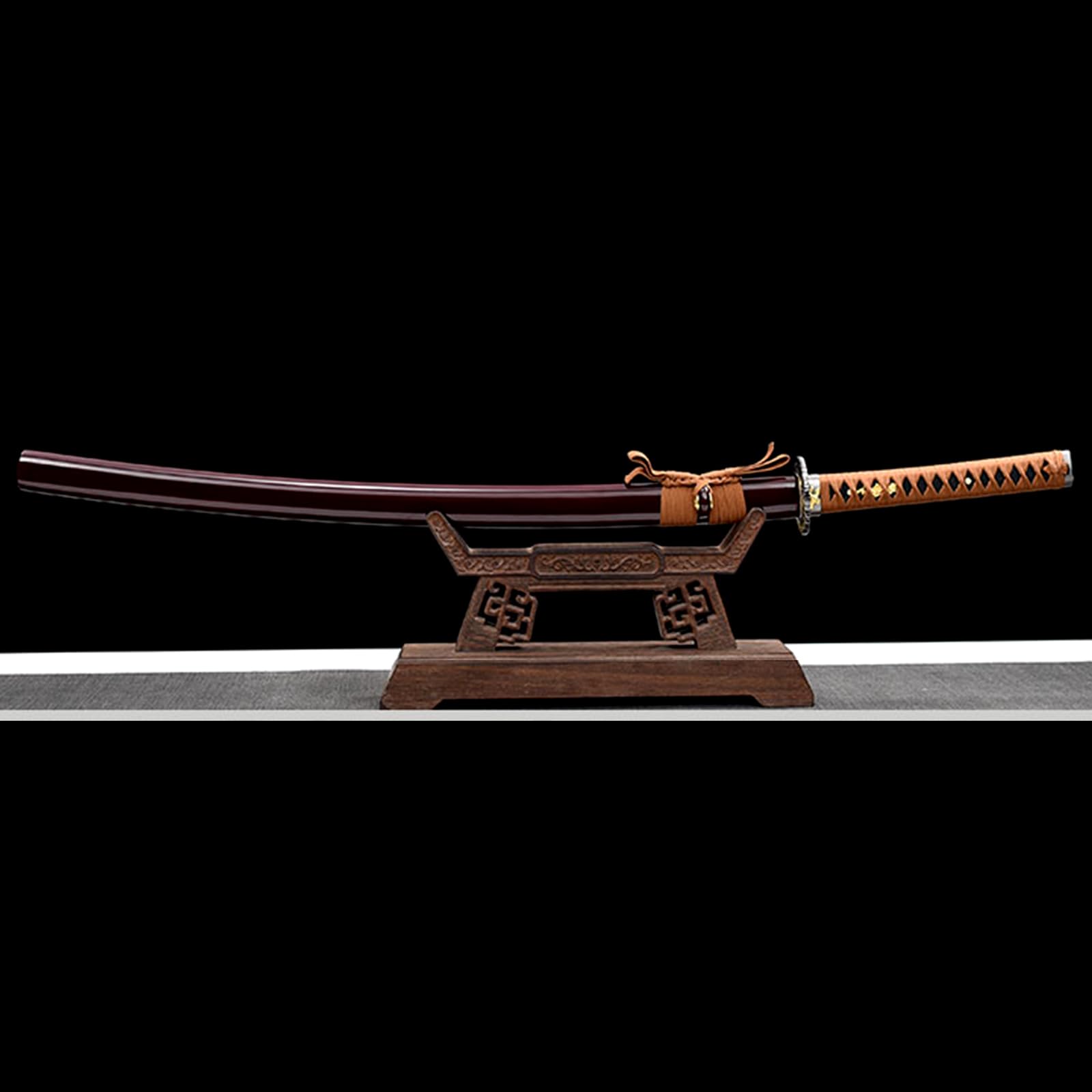 Katana Japonesa de bambú,Espada samurái Tradicional de Madera para Entrenamiento,bokken Artesanal para Entrenamiento de Kendo,Regalos,Juegos de rol y Accesorios. 103 cm