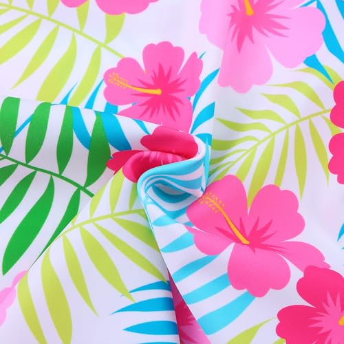 Image of Girls Two Piece Swimsuit Floral UPF 50+ Rash Guard Set Kids Beach Swimwear