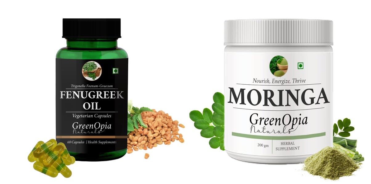 Fenugreek Oil Moringa Oleifera Powder Wellness Daily Vitality 60 CAPSULES-image-34