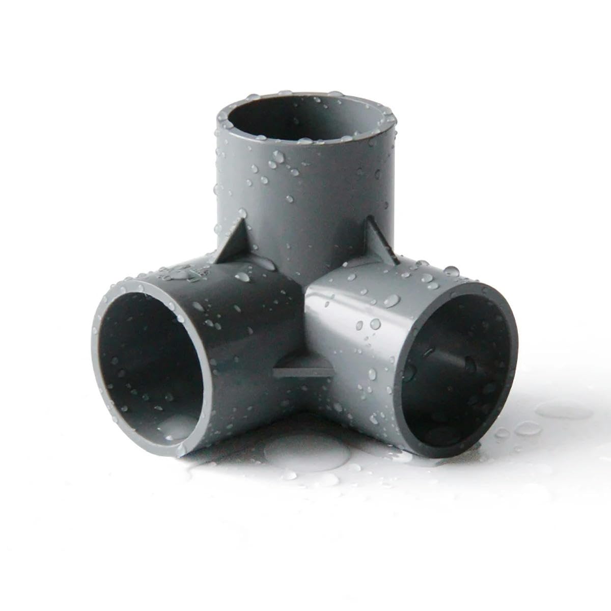 Codo de PVC de 3 vías 20 mm, 25 mm, 32 mm, 40 mm, 50 mm Conector de tubería de instalación de tubería de presión de solvente métrico-albo-50 mm-2 piezas