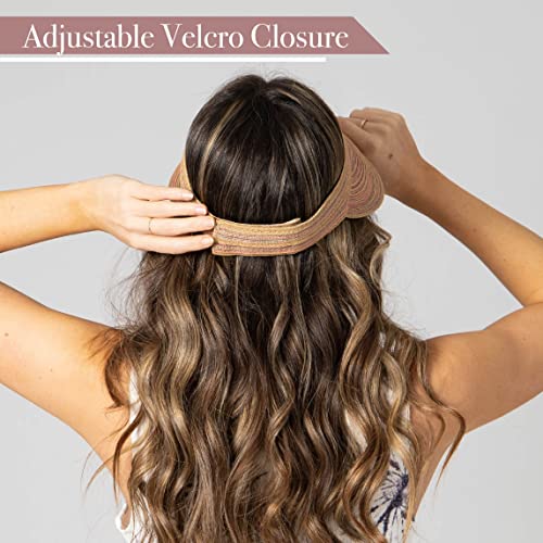 San Diego Hat Women's Mixed Braid Visor Rust, One Size #TOP7