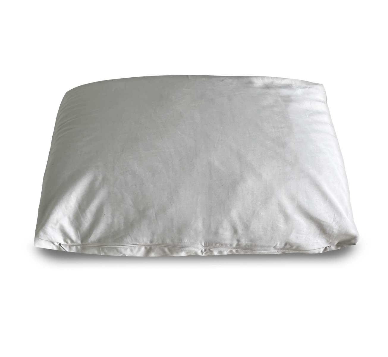 Green Natural and Organic Shredded Latex Pillow - Queen Size - GOLS Certified Organic - Adjustable Bed Pillows for Sleeping - Soft Pillow for Side and Back Sleepers - Zippered Organic Cotton Cover