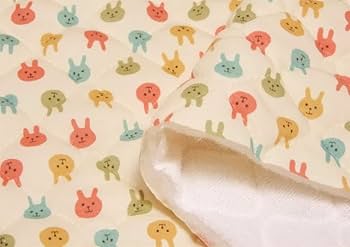 Amazon | ベビーキルト生地 うさぴょん ウサギ 【カラフル