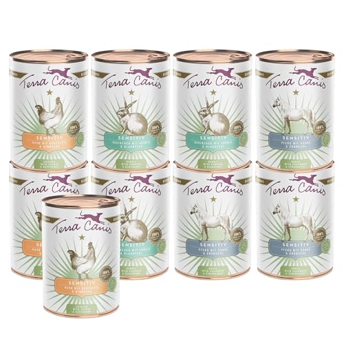 Terra Canis Kennenlernpaket L - Sensitiv, 9x400g I Premium Hundefutter in 100% Lebensmittelqualität Aller Rohstoffe I Reichhaltig & gesund I Allergenarm, getreidefrei & leicht verdaulich