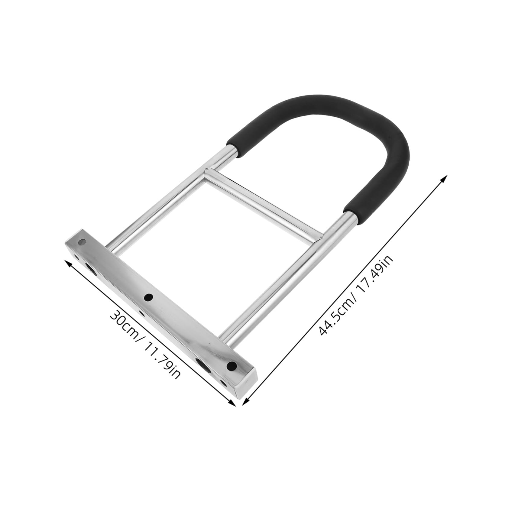 Kisangel Barandilla de Cama de Seguridad 44x30x3cm para Personas Mayores, Barandilla de Noche Extraíble, Acero Inoxidable y Esponja Ayuda para Levantarse Cama para Cuidado Hogar