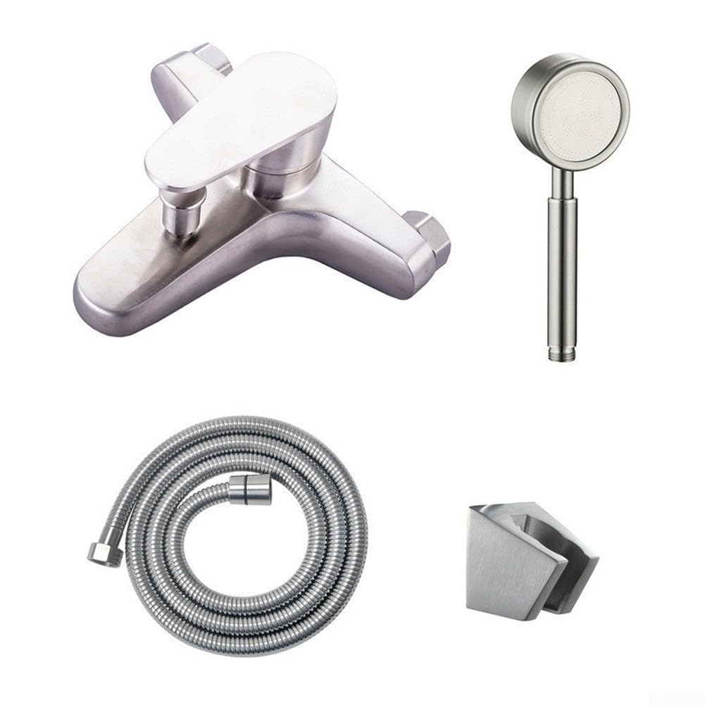 Miscelatore Termostatico per doccia Acciaio 304 con Valvola a Tre Vie per Vasca e Soffione Montaggio a Muro 16x18cm(shower head)