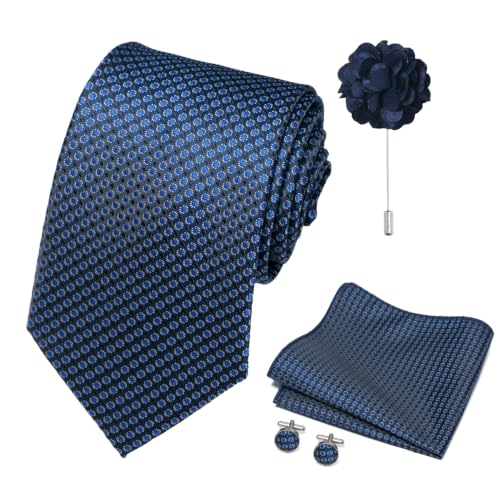 Image of joy alice 70 Colors Ties Set Men Mixed Color Necktie Handkerchief Cufflinks Brooch 3.15 Formal