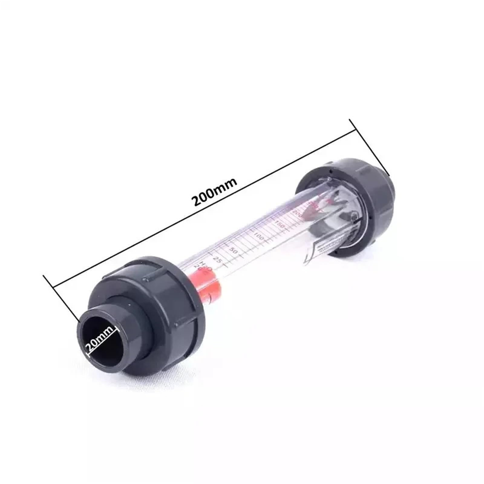 Medidor de flujo de flotador de plástico, medidor de flujo de agua líquida, rotámetro, rotermetro, medidor de flujo de tubería, 1 Uds.(DN32(0.6-6 KG))