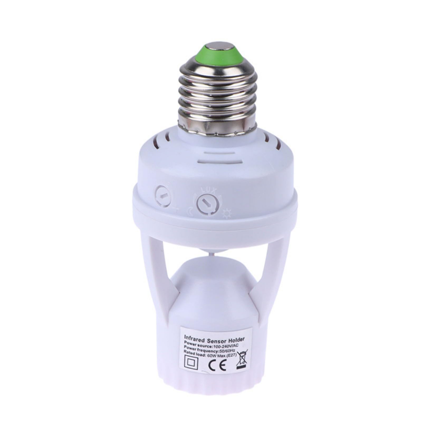 sodeber Motions Sensors Led Lamp Base E27 Socket Converters Light Bulb Holder Adapter Switches Adjustable PIRs Human Induction Motions Activated Bulb Adapter