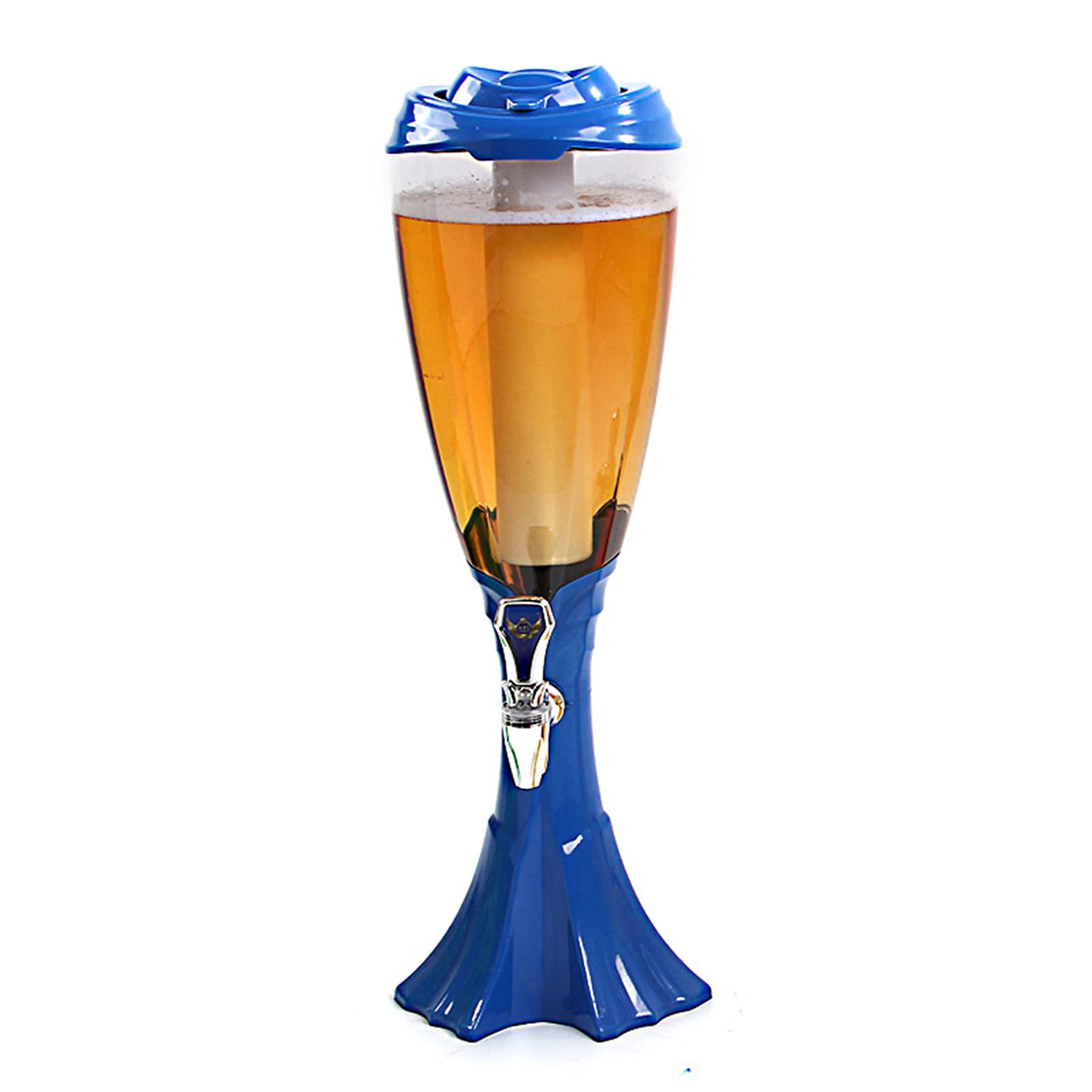Wieża Piwa, Dozownik napojów Beer Tower Dozownik do napojów i napojów z latarnią Idealny na imprezy i gry, akcesoria do domowego baru,3,3.0L