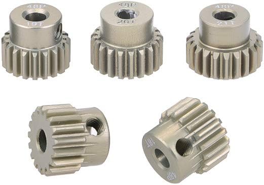 5PCS 48DP 17T 18T 19T 20T 21T Pinion Motor Gear Combo Set for 1/10 Rc Car Brushed Brushless Motor