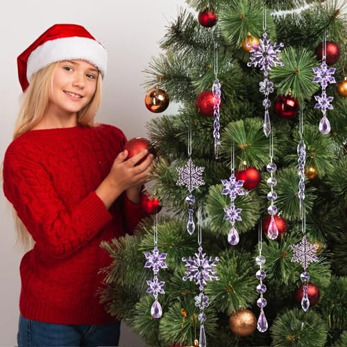 Image of Crystal Ornaments for Christmas Tree Winter Wonderland Decorations