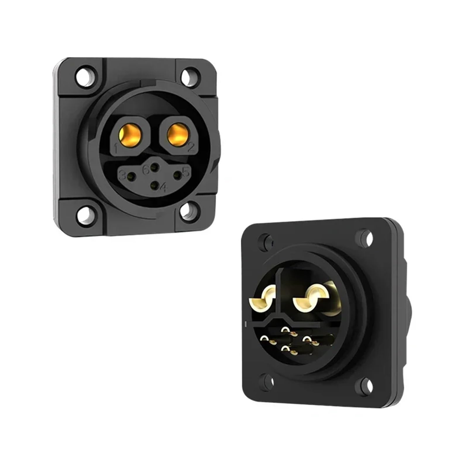 M23 2+4 Stecker, wasserdichter Ladeanschluss for Elektromotorräder, 6-polig, Stecker/Buchse, wiederaufladbar(Plug with Wire)