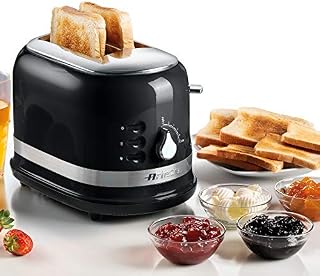 Ariete 0149B Moderna 2 Slice Toaster, Defrost, Heating & Cooking Function, Black