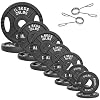Fitvids Standard Cast Iron 1-Inch Weight Plates for Strength Training & Weightlifting, 35LB/70LB/120LB