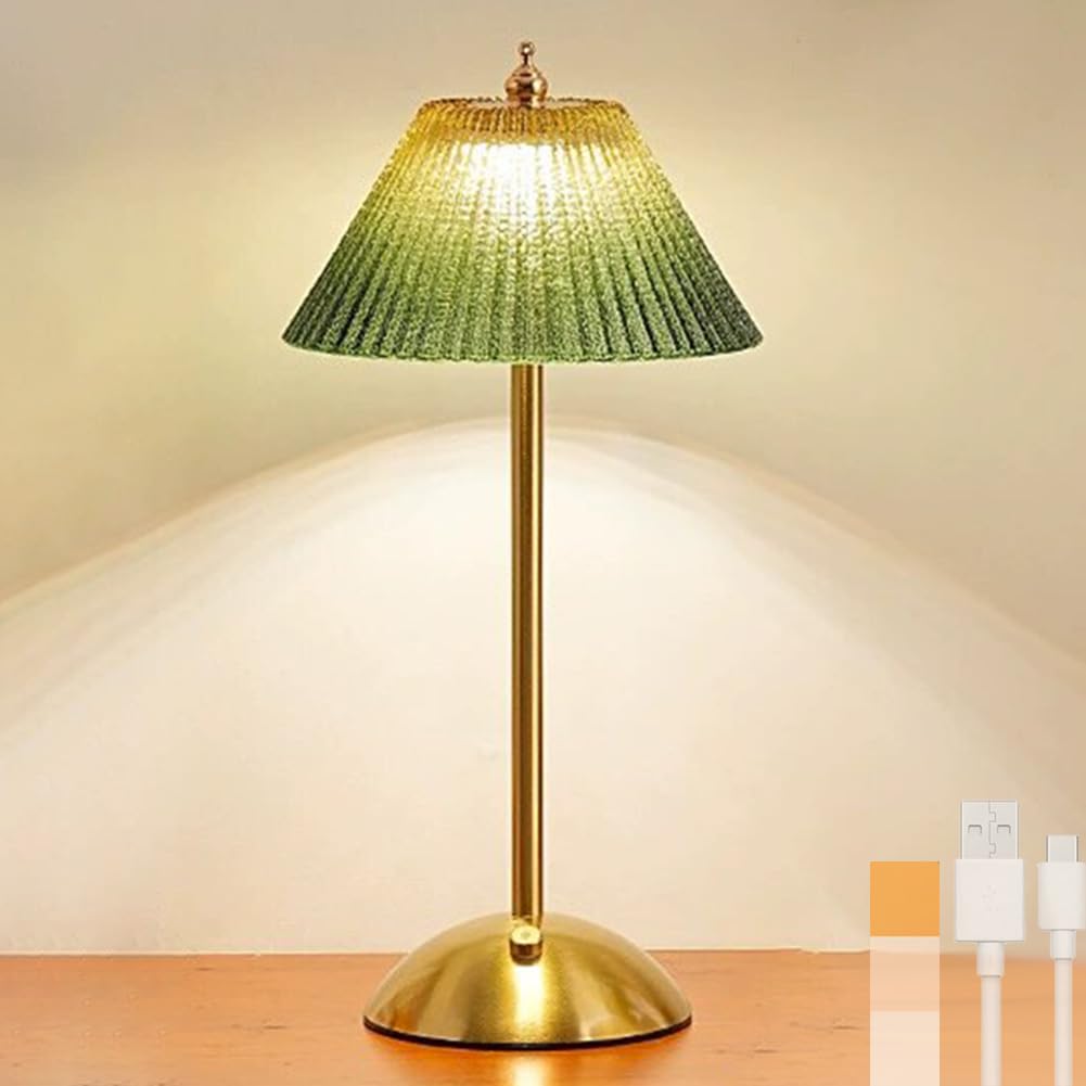Lampe de table en verre sans fil pour supprimer les câbles du chevet
