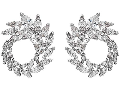 Swarovski Louison Hoop Pierced Earrings White One Size