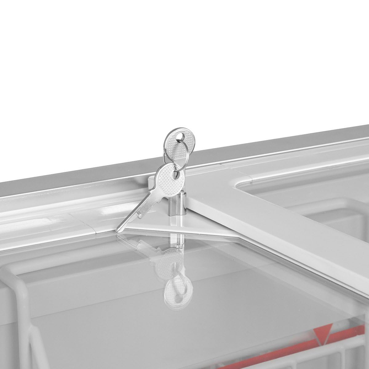 GastroHero Gefriertruhe ECO 350 I Tiefkühltruhe groß 273L I Kühltruhe abschließbar I Gefriergerät mit Glasschiebedeckel I -18°C bis -22°C