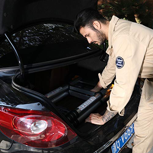 20ft Telescopic Professional Folding Aluminum Multi Purpose Telescoping Ladder Extension Ladder with Spring Loaded Locking (Ladder 5.4M+ 5.4M)