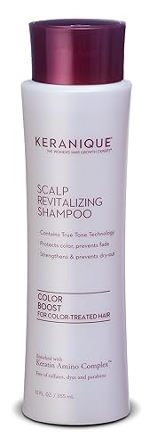 Keranique Champú estimulante del crecimiento del cabello con complejo de queratina amino y fortalece y espesa el adelgazamiento del cabello sin