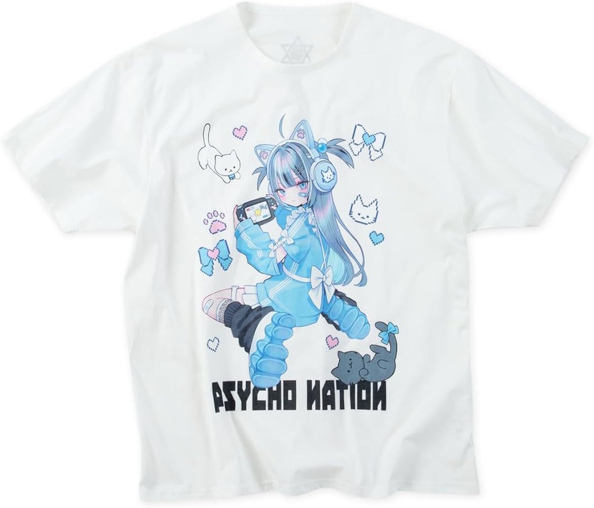 PSYCHO✡NATION★ルネデビルTシャツ★ホワイト PSYCHO✡NATION☆ルネデビルTシャツ☆ホワイト