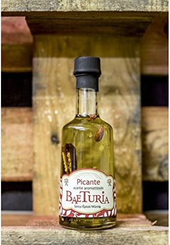 6 x 250 ml Hot Spicy Flavored Organic Extra vergine Olive Oil Baeturia