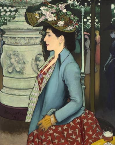 Tableau impressions d'art mural de femme élégante par Louis Anquetin poster 60x90cm