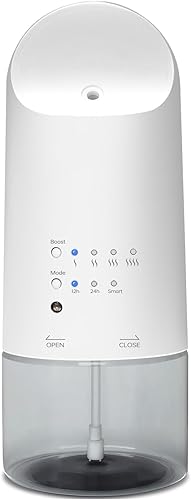 Difusor de aceite esencial sin agua enchufable, cobertura de 500 pies cuadrados, tecnología de nano niebla, 5.4 fl oz, modos automáticos díanoche,