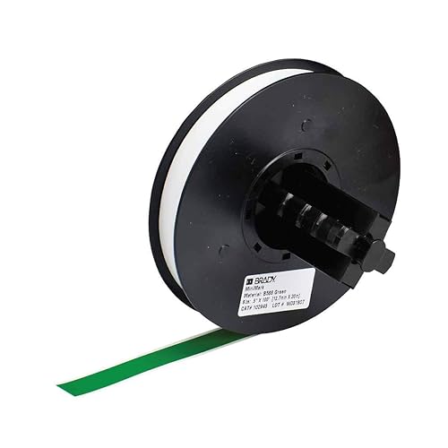 Minimark Series Etiquetas de vinilo para interiores y exteriores, 0.5" W X 100' L, Verde, Acrílico