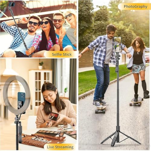Image of L16 Long 61 inch Selfie Stick, Balance Handle for Anti Shake Shooting for Wide Angle Photo Shooting, Selfie Stick with Tripod Stand for Gopro & Camera (L16)