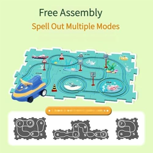 Puzzle Racer Kids Car Track Set, Puzzle Racer Car