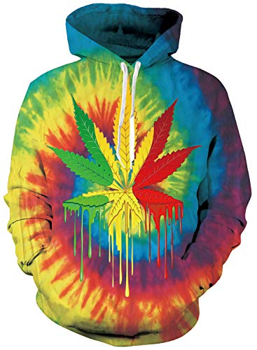 Warm Winter Fleece Pullover Sweater for Men Women 3D Printed Trippy Circle Hoodie Sweatshirts Youth Bro Fashion Yellow Green Red Leaves Couple Dad Birthday Gifts Holiday Clothing